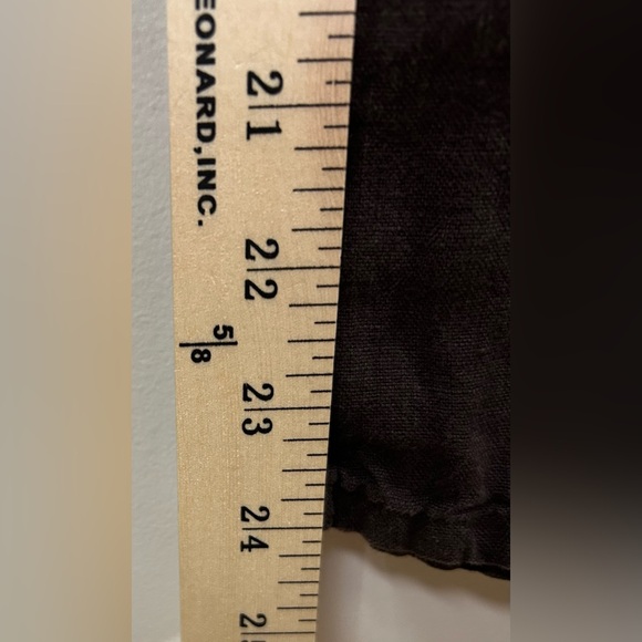 Match Point 100% LINEN Pants Baggy Lagenlook M BOHO‎ Brown Elastic Waist USA - Picture 7 of 7